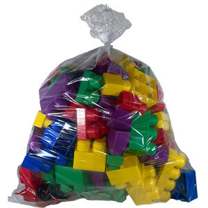 Mega Bloks Building Blocks - Assorted Colors & Shapes - Bulk Lot - Used